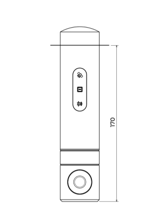 GEOSTIX phase center offset: 170 mm from base socket to antenna phase center